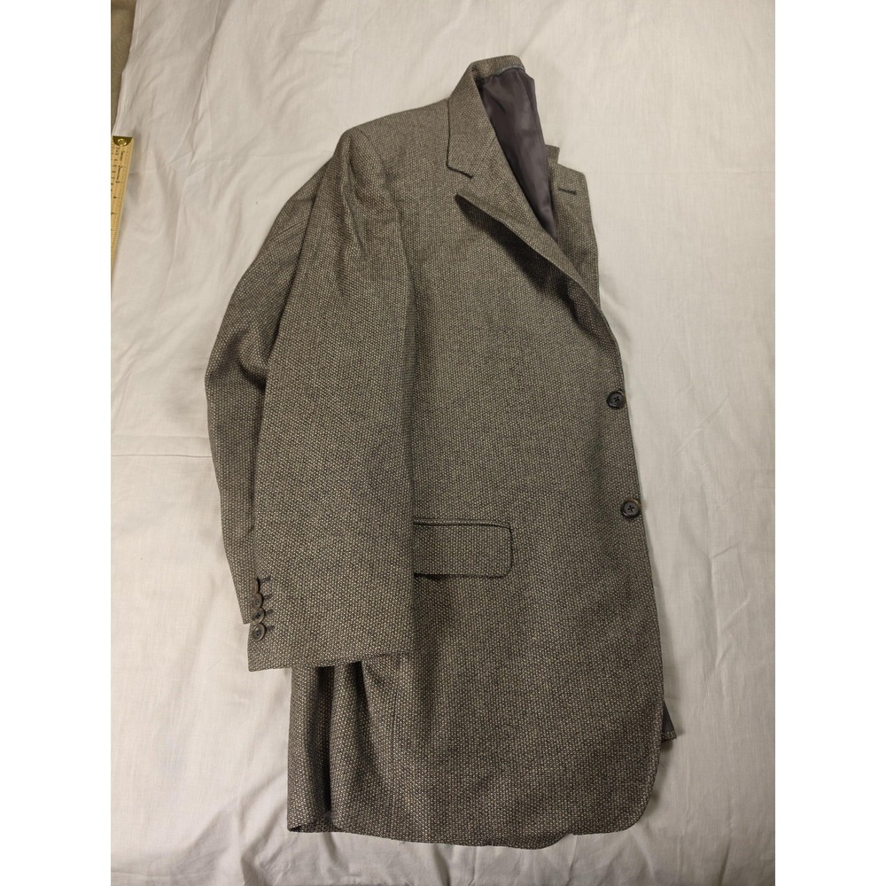Canali Blazer Mens 54 Gray Silk Cashmere Herringbone Tweed Sport Coat Made Italy